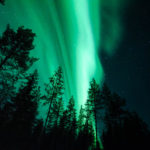 bright aurora borealis