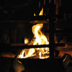 fireplace at a laavu