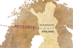 A map showing the location of Rovaniemi